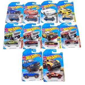 Hot Wheels Carded Lot Of 10 Various Years Toy Cars Trucks Kids New (K)